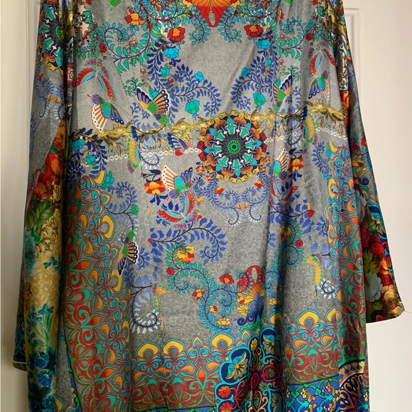 Johnny Was silk jacket - Picture 8 of 10